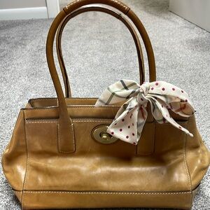 Coach brushed leather shoulder bag